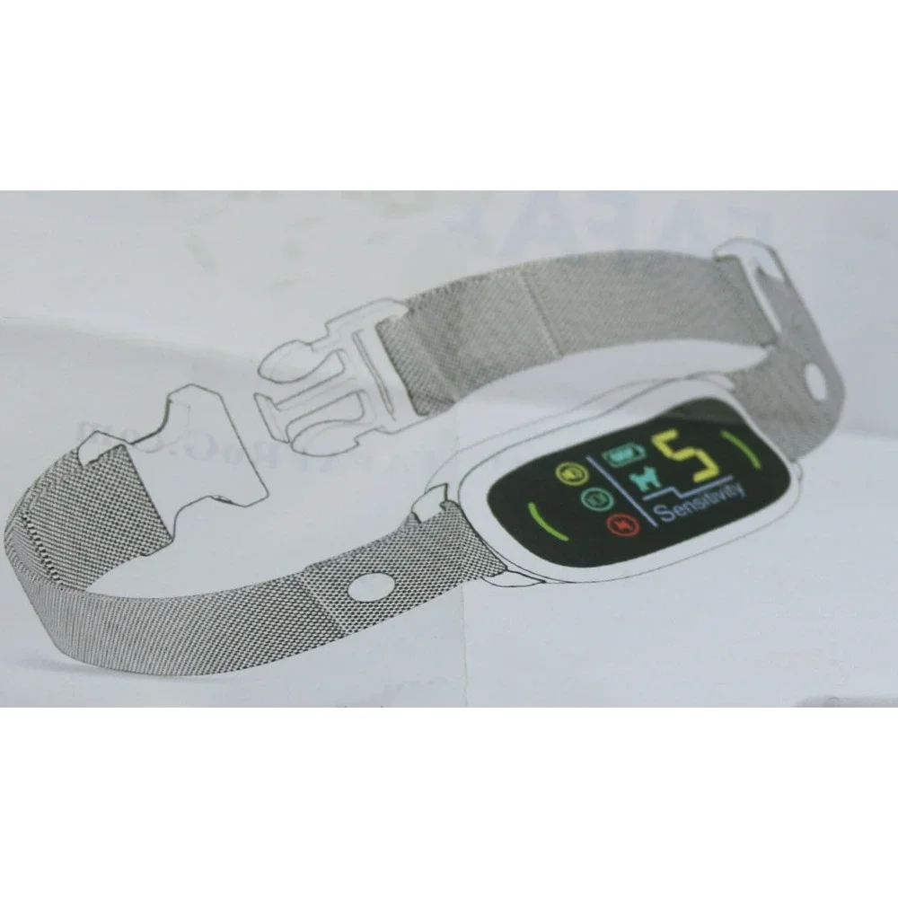FAFAFROG Smart Dog Bark Control Collar Rechargeable Black Reflective Strap